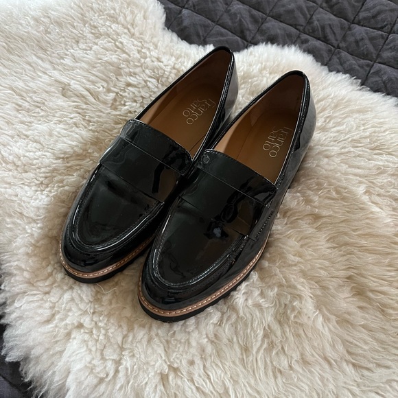 Franco Sarto Black Patten loafer - 7.5M - Picture 1 of 5